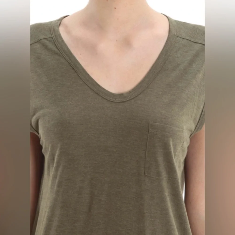 Alexander Wang Sz L Olive Green Sleeveless Relaxed Fit Tank Top